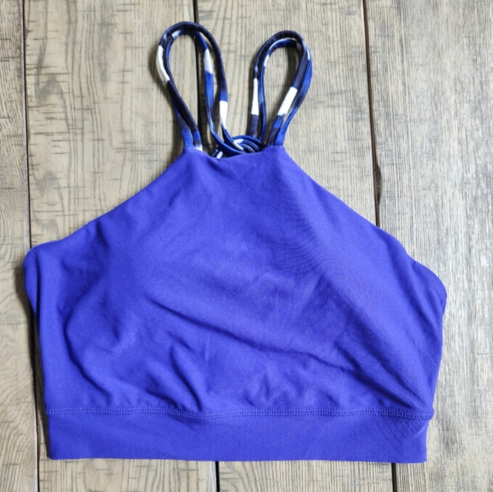 MPG Purple Padded Halter Sports Bra
